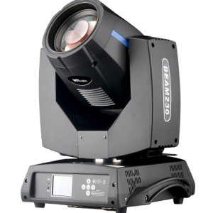 Cabeza móvil robótica BEAM 230W 7R de alta intensidad con lámpara Philips o equivalente de 230 Watts. Produce un potente haz concentrado (beam) ideal para grandes escenarios, discotecas y conciertos. Incluye 14 gobos estáticos, 14 colores dicroicos, prisma rotatorio de 8 caras y enfoque electrónico. Control profesional vía DMX con movimientos PAN/TILT rápidos y precisos. Foco de iluminación indispensable para efectos aéreos y visuales de largo alcance.