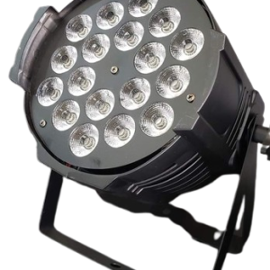 Tacho PAR LED compacto con fuente de luz RGBW (Rojo, Verde, Azul, Blanco). Foco de iluminación profesional con LEDs de 15 watts de alta luminosidad, ideal para mezcla de colores puros y tonos pasteles. Controlable vía DMX (canales variables), modos automático y activación por sonido. Carcasa ligera, perfecta para discotecas, iluminación de DJ, ambientación arquitectónica y pequeños escenarios.