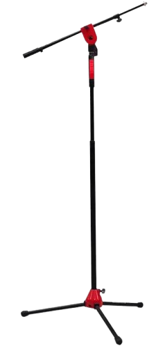 Pedestal para micrófono recto FEUR FU-9R con base redonda (circular) de metal pesado para máxima estabilidad. Soporte metálico de altura ajustable, ideal para vocalistas, conferencias, podios e iglesias. Diseño elegante en color negro, enfocado en el uso fijo y profesional en escenarios y estudios.