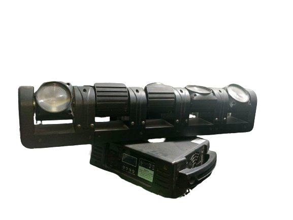 WhatsApp_Image_2025-10-03_at_20.22.21-removebg-preview Luz LED Robótica tipo Barra Infinita (Moving Bar) con 5 cabezas móviles independientes. Cada cabezal está equipado con LEDs de alta potencia RGBW (4-en-1) y ofrece movimiento PAN/TILT infinito de 360 grados. Crea efectos de haz concentrado (beam) dinámicos y rápidos. Control profesional vía DMX, con modos automático y por sonido. Ideal para escenarios, discotecas, y efectos visuales impactantes de alta velocidad y cobertura.