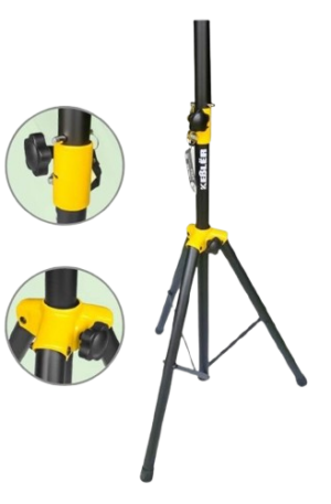Pedestal para micrófono recto Kebler B14027, metálico y robusto, con base circular pesada (base redonda). Soporte fijo, ideal para vocalistas y discursos en estudios de grabación, iglesias y escenarios que requieran máxima estabilidad. Altura ajustable con sistema de bloqueo seguro, acabado en negro profesional.